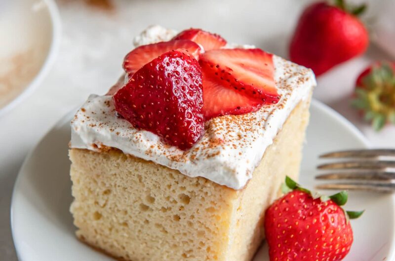 Tres Leches Cake Recipe With Strawberries