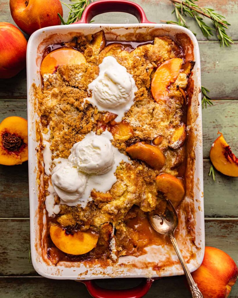 peach cobbler recipes made with canned peaches and cake mix