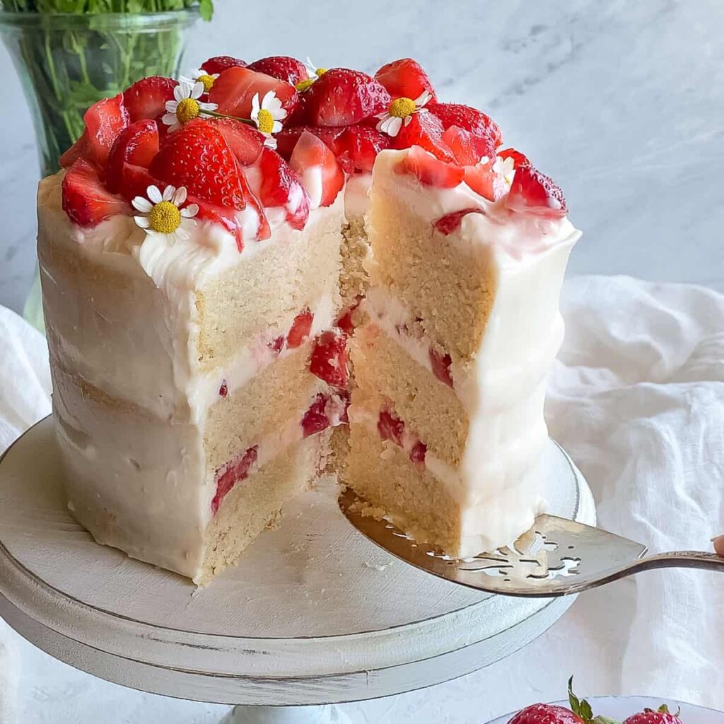 Strawberry Vanilla Cake Recipe